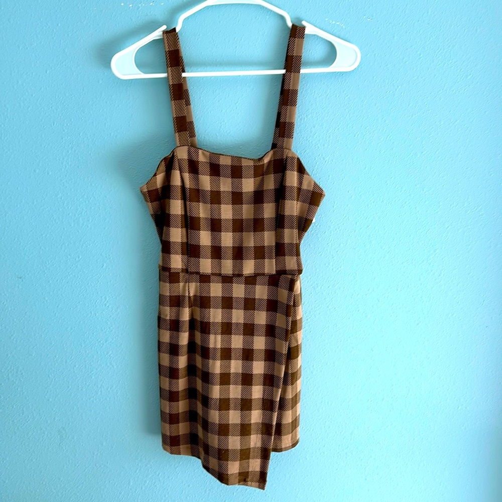 Plaid romper skirt